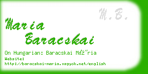 maria baracskai business card